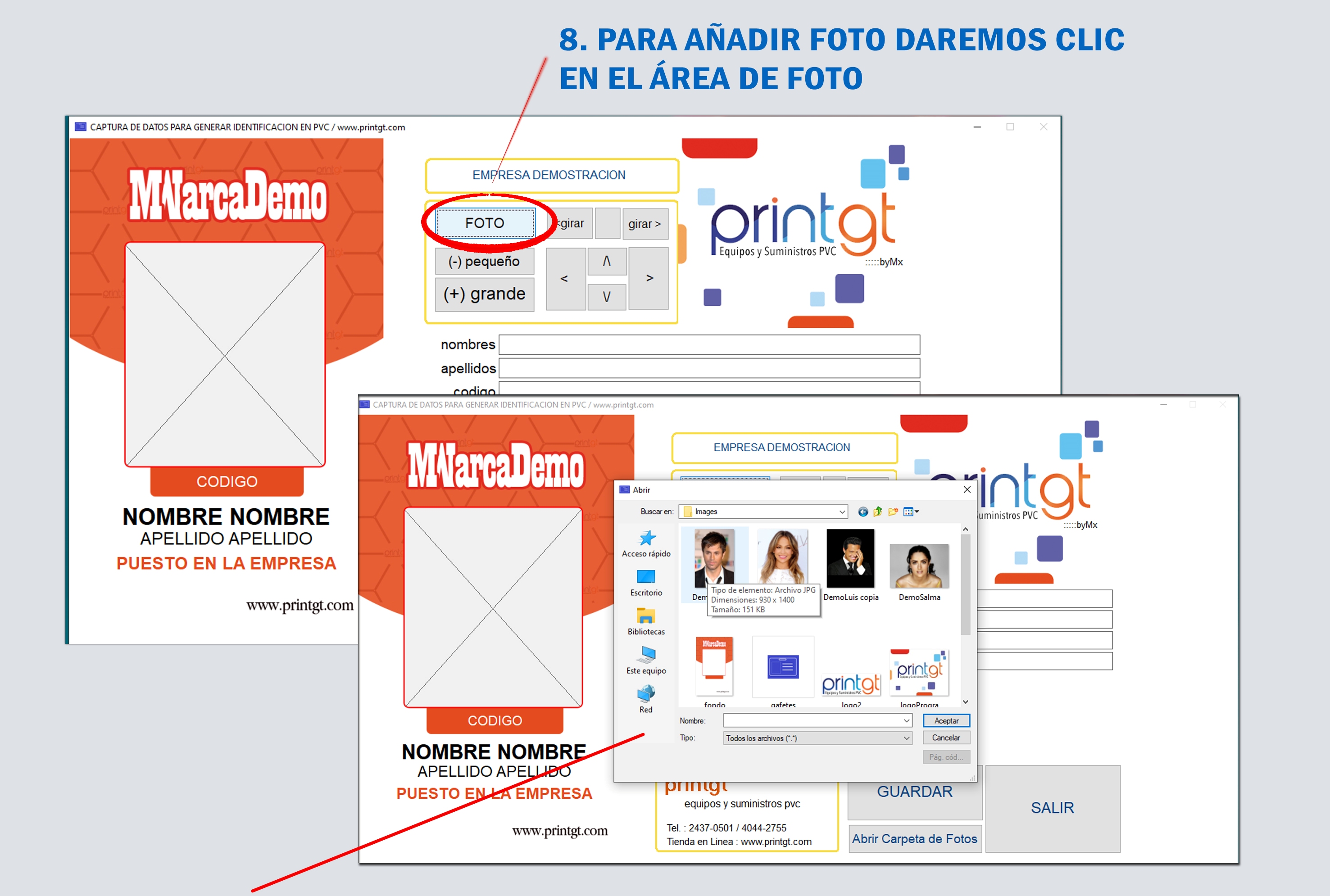crear credencial para tarjeta de pvc